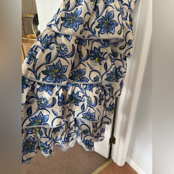 Hunter Bell Berkley Crisscross Halter Tiered Ruffle Midi Dress - Picture 7 of 9